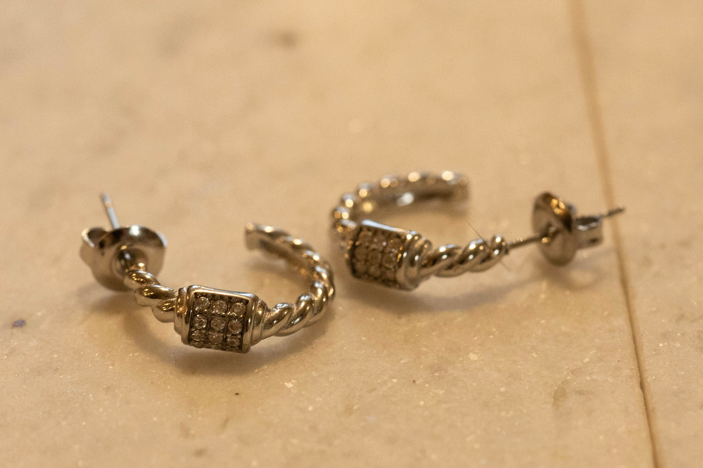 Rope || Silver Hoops