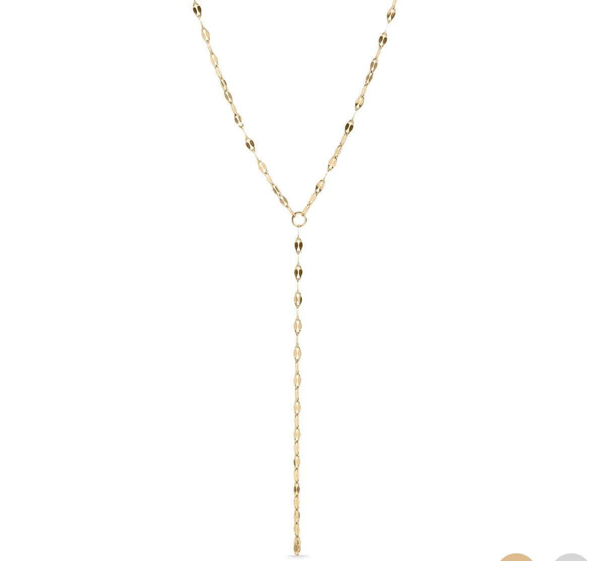 Silver/Gold Strings Attached Lariat Necklace
