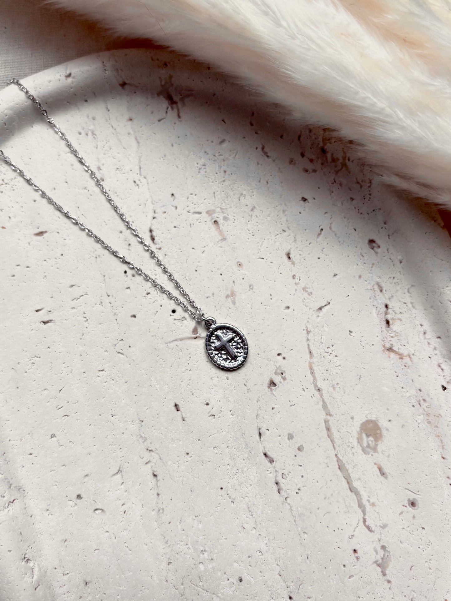 Cross Coin Necklace