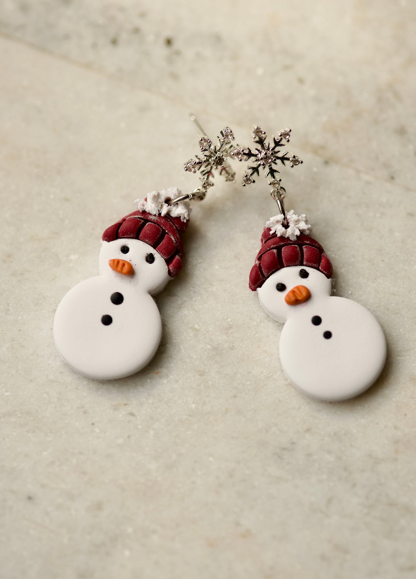 Snowman -Silver Post