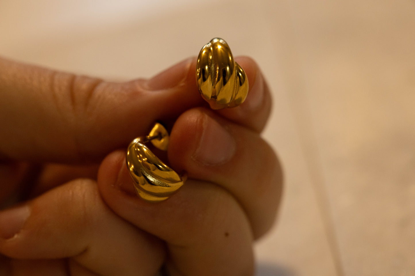 The Perfect Earring|| Gold Huggie Style Post Earring