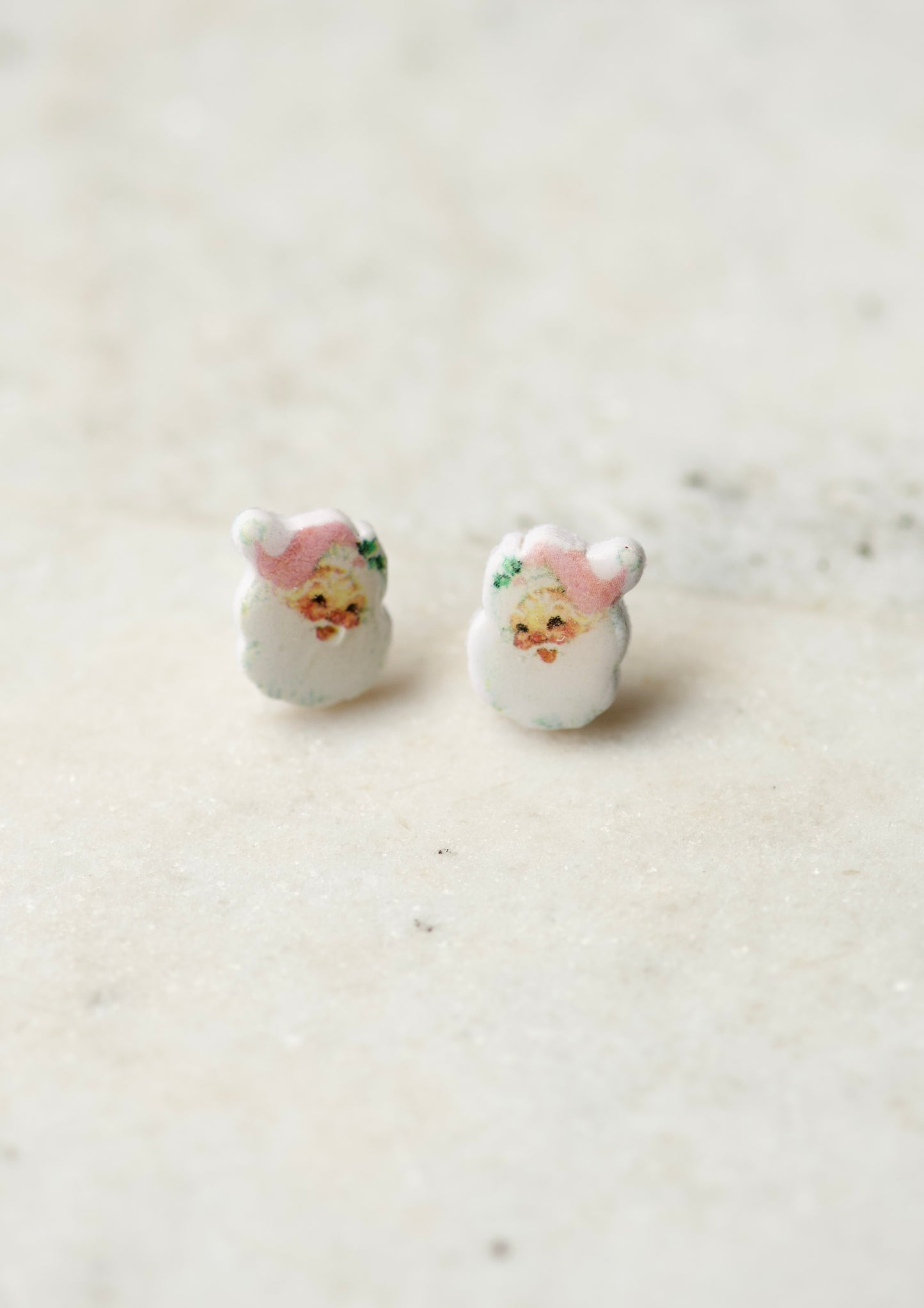 Vintage Santa Studs