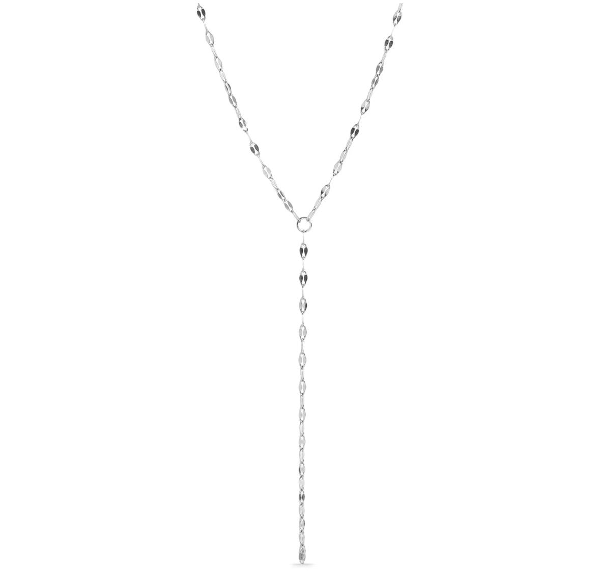 Silver/Gold Strings Attached Lariat Necklace