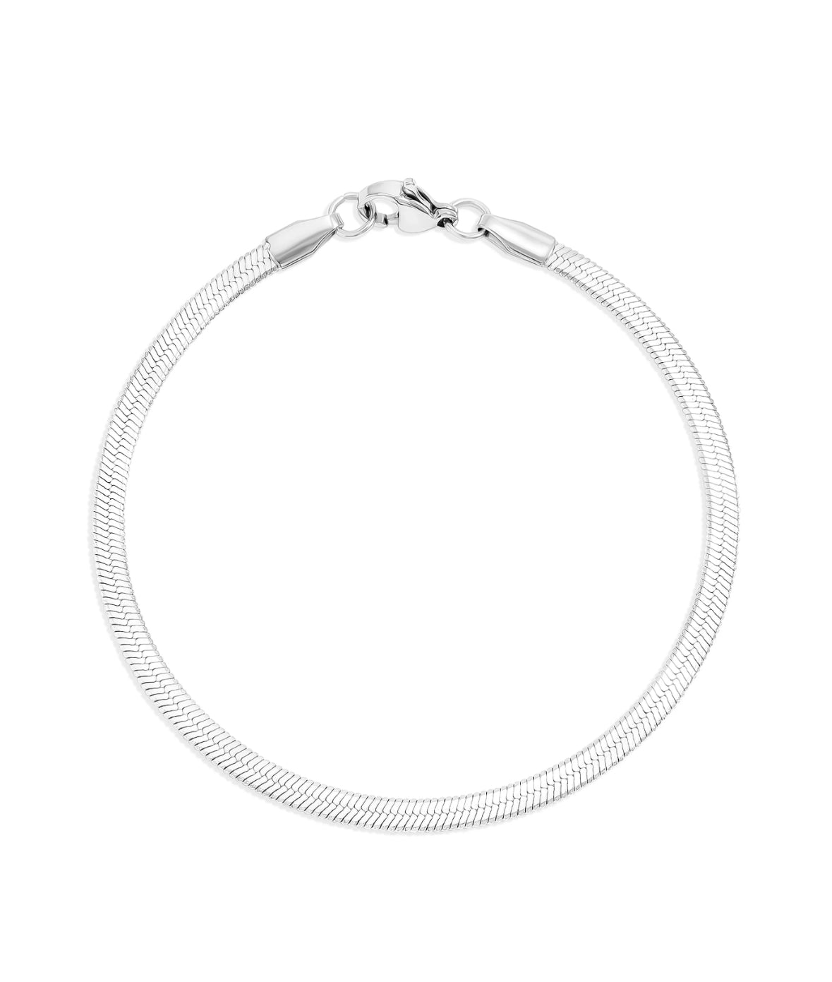 Silver Herringbone Chain bracelet
