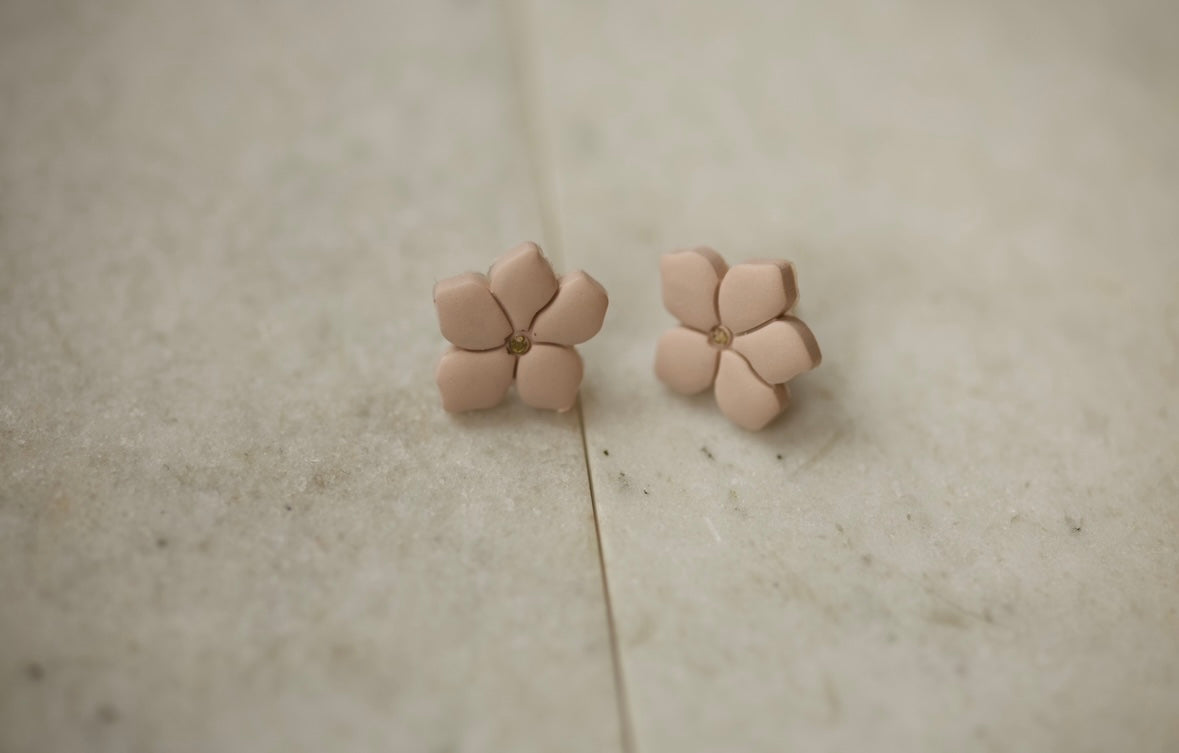Soft Pink Flower studs
