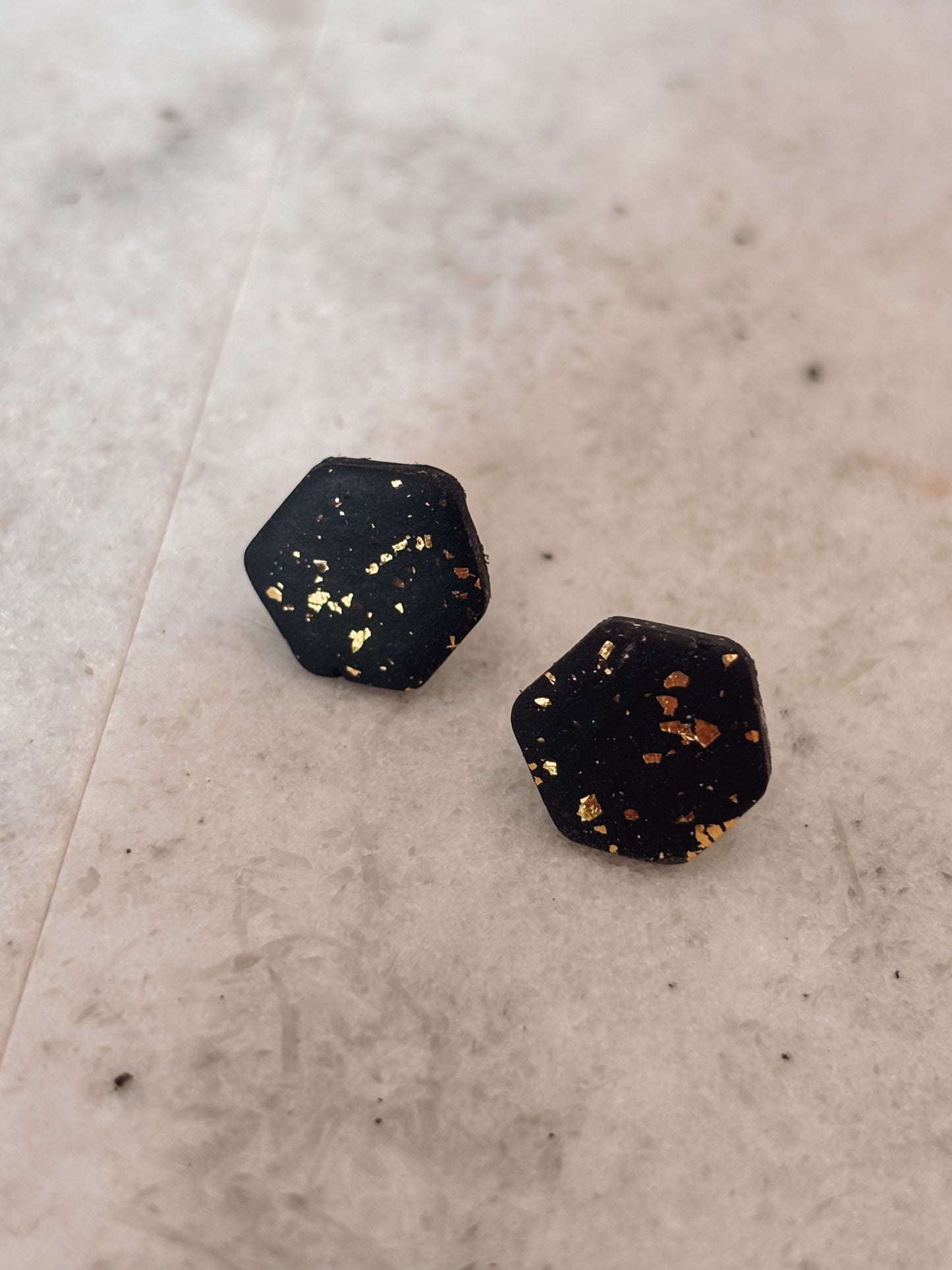 Black and Gold Studs