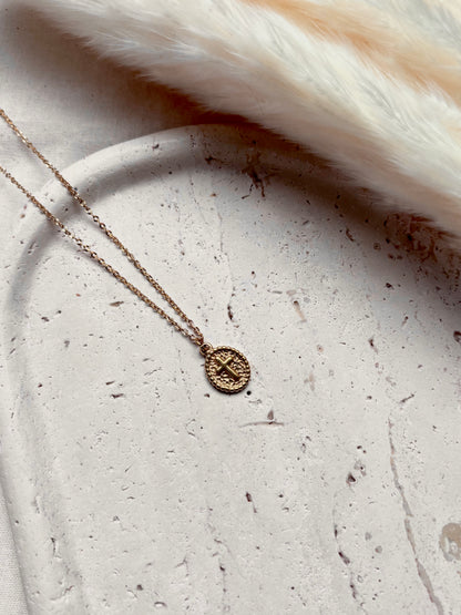 Cross Coin Necklace
