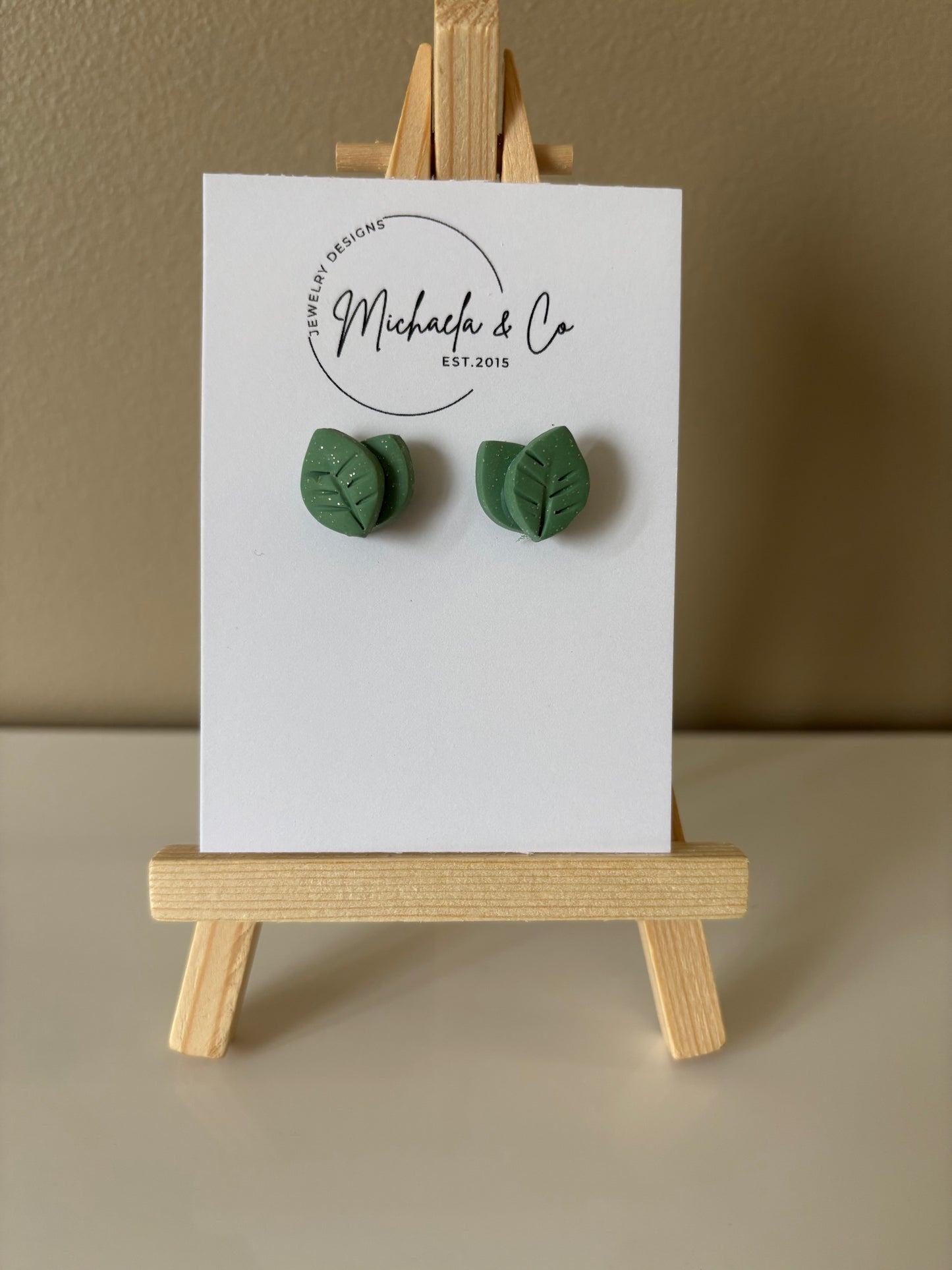 Sage Leaflet Studs