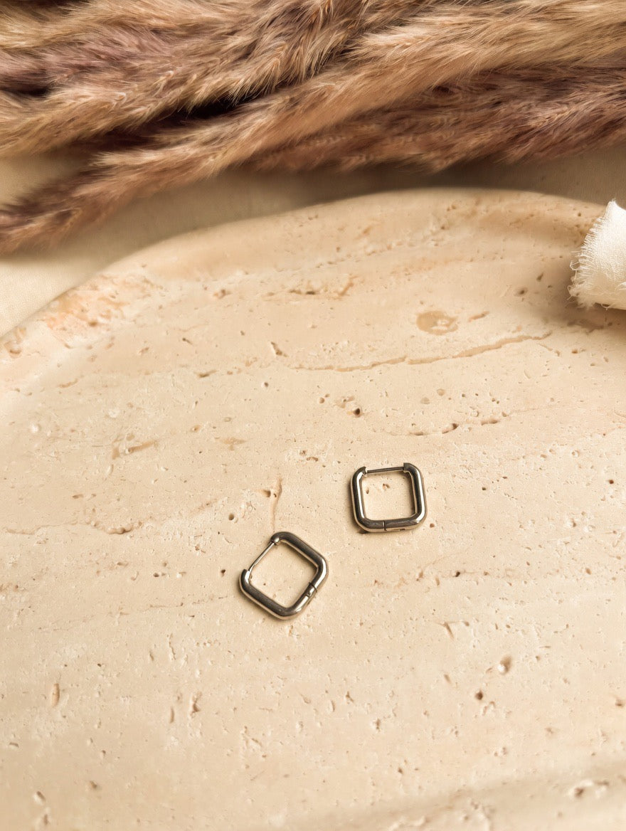 Modern Silver Hoop