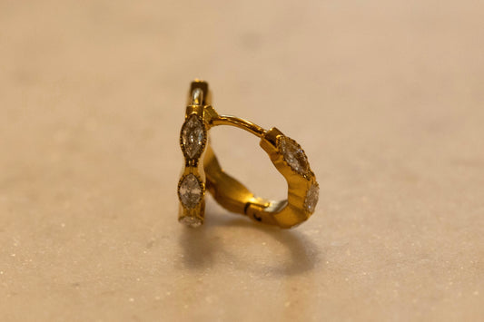 Everlasting || Gold CZ Huggie Hoops