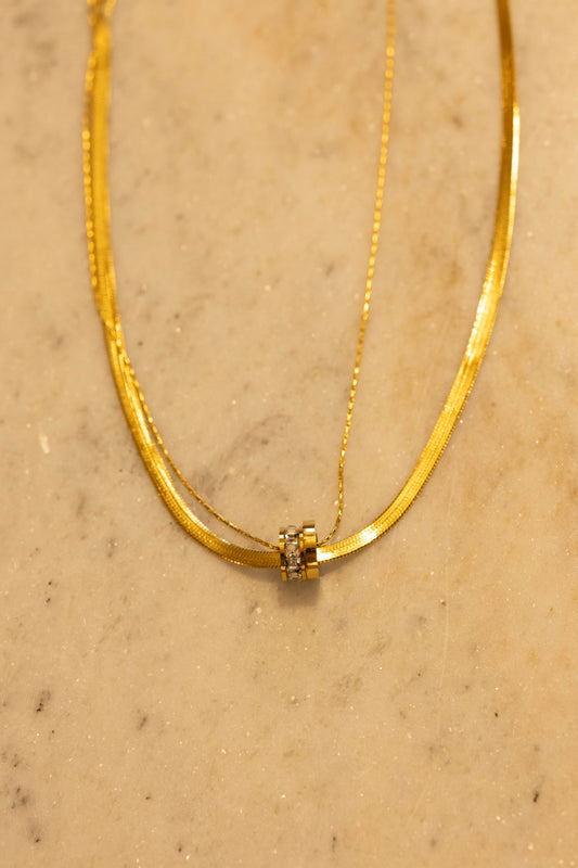 Catherine|| Layer Necklace 16in+2