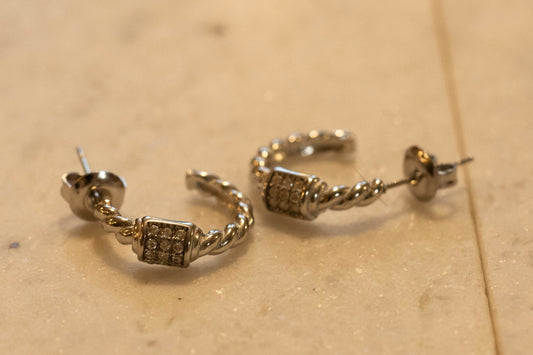 Rope || Silver Hoops