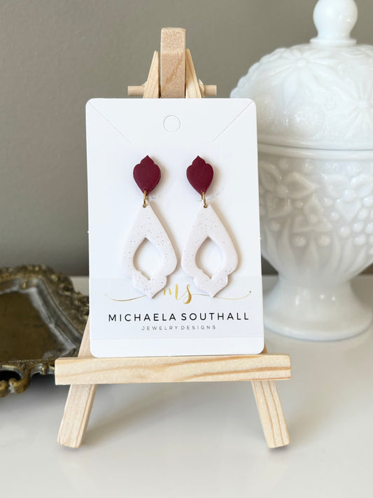 Cabernet Frost Dangle Earrings