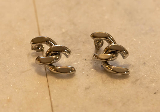 Chain link || Silver Earrings