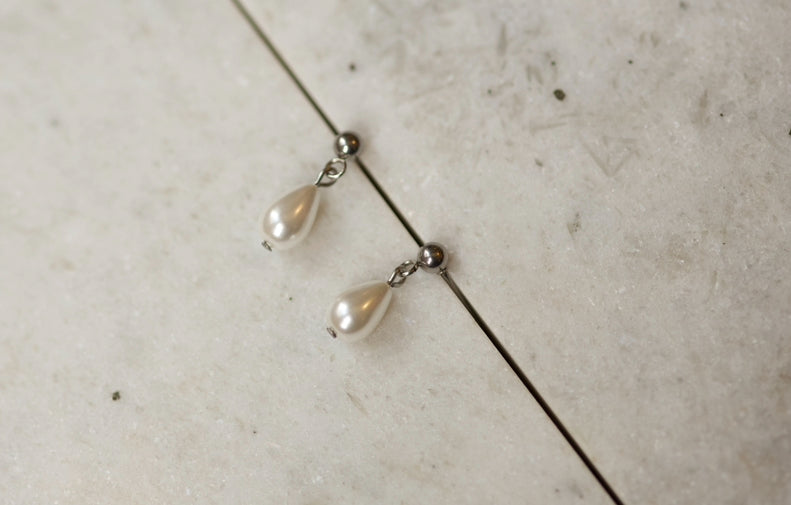 Silver Mother Of Pearl Drops