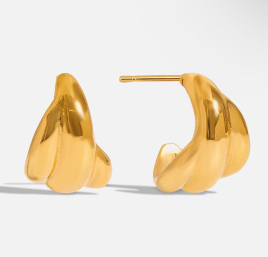 The Perfect Earring|| Gold Huggie Style Post Earring