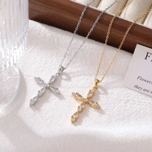 Radiant Cross || Necklace 16in +2in extender