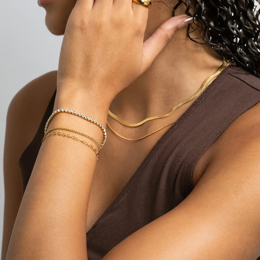 Gold Tennis Bracelet