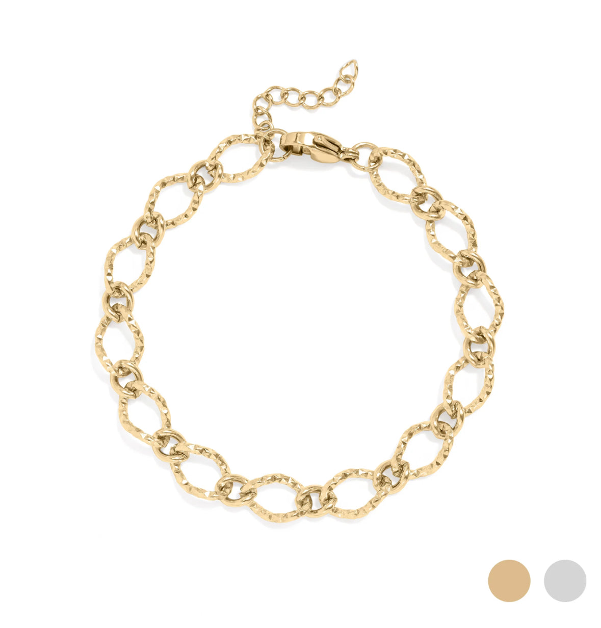 Hammered Luxe Chain Bracelet