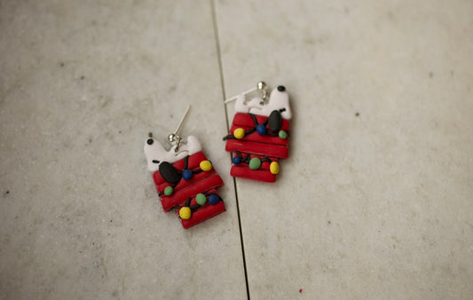 Christmas Beagle Earrings