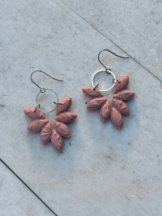 Dusty Rose Carolyn Dangles -Silver
