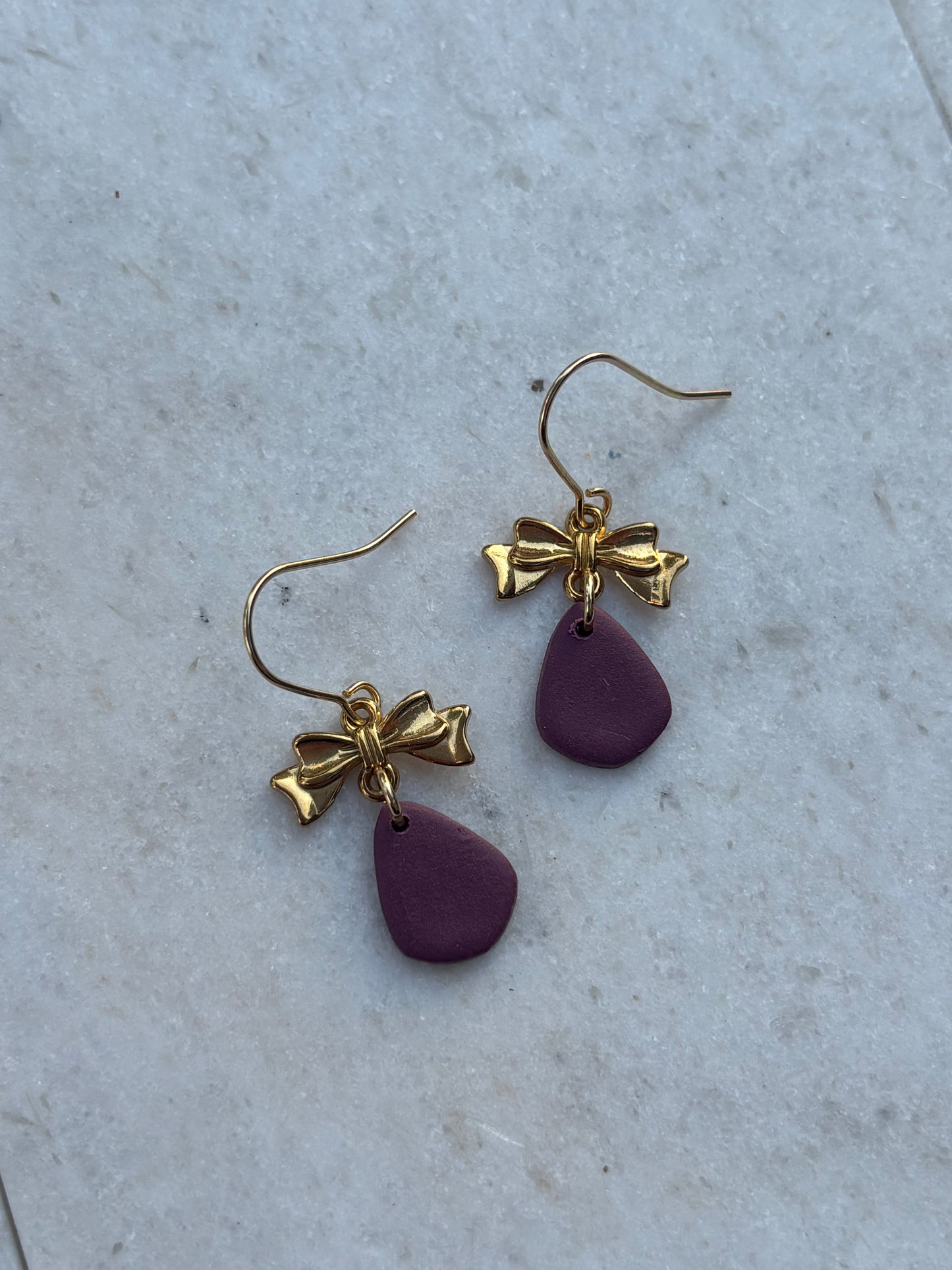 Plum Bow Dangles