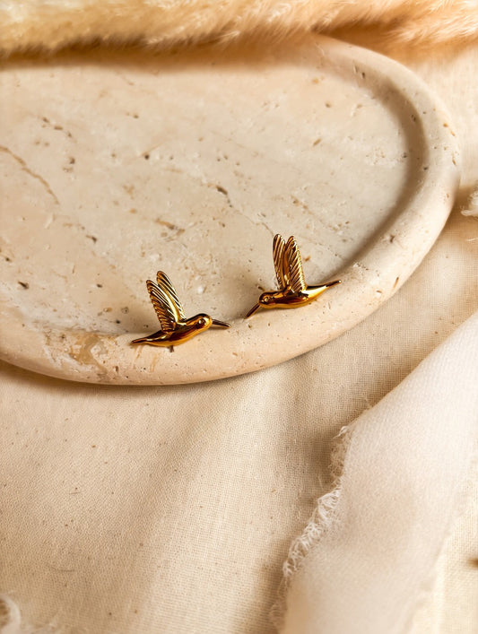 Sustained Hummingbird earrings