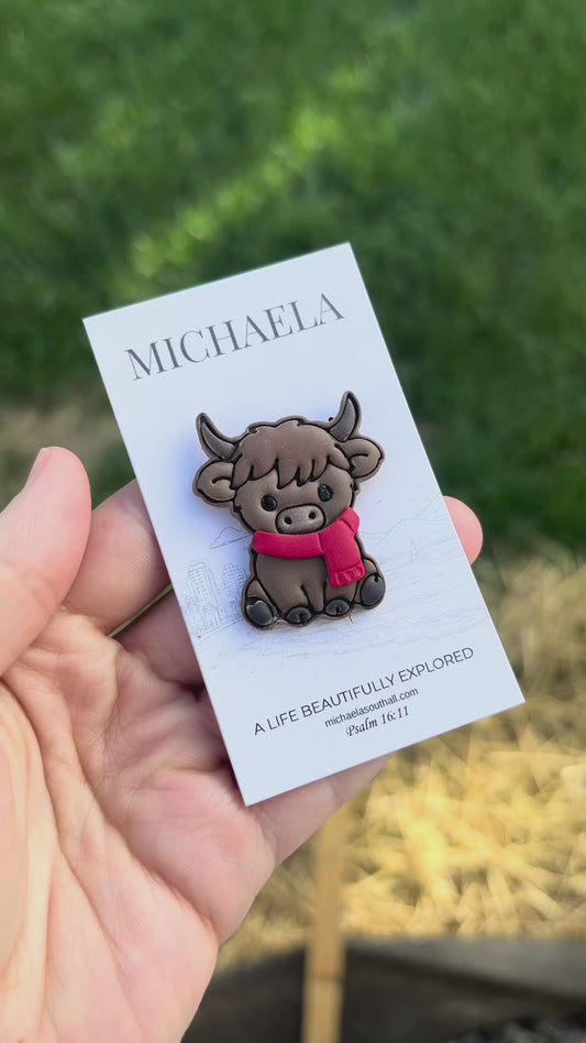 Highland Cow Pin
